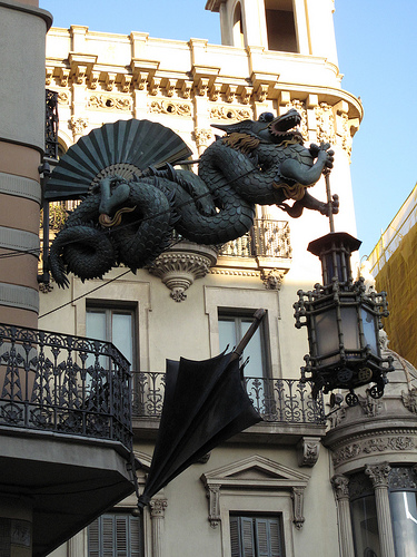 Sur "Las Ramblas", Ã Barcelone