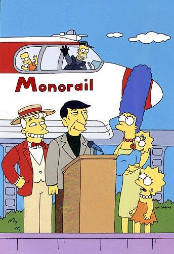 Le monorail dans les Simpsons